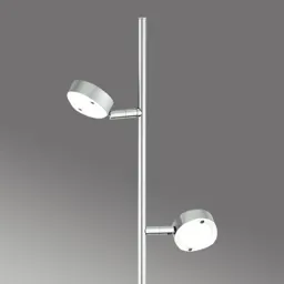 Minimalistic LED floor lamp SATURN, two-bulb