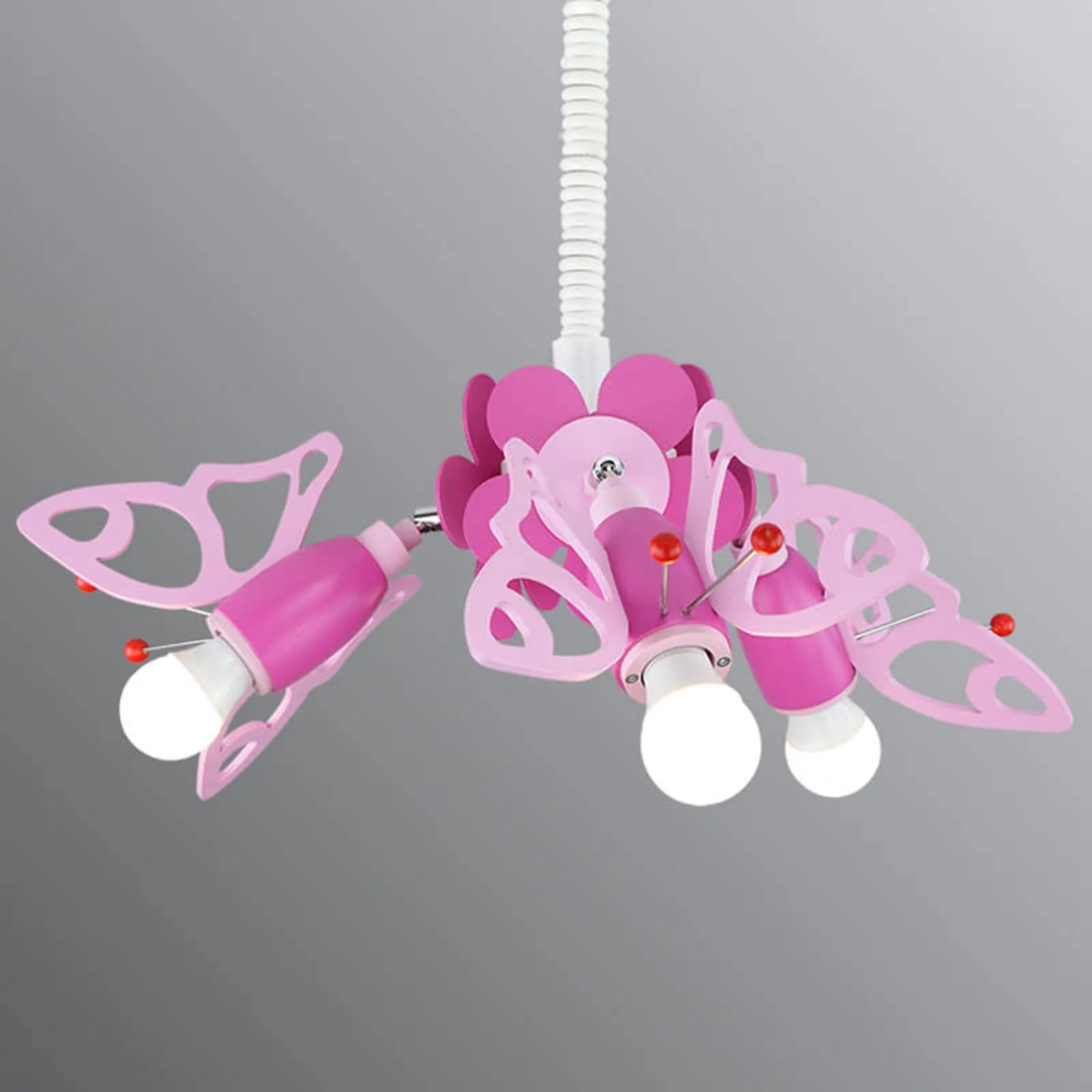 Butterfly hanging light for a child’s room 3-bulb