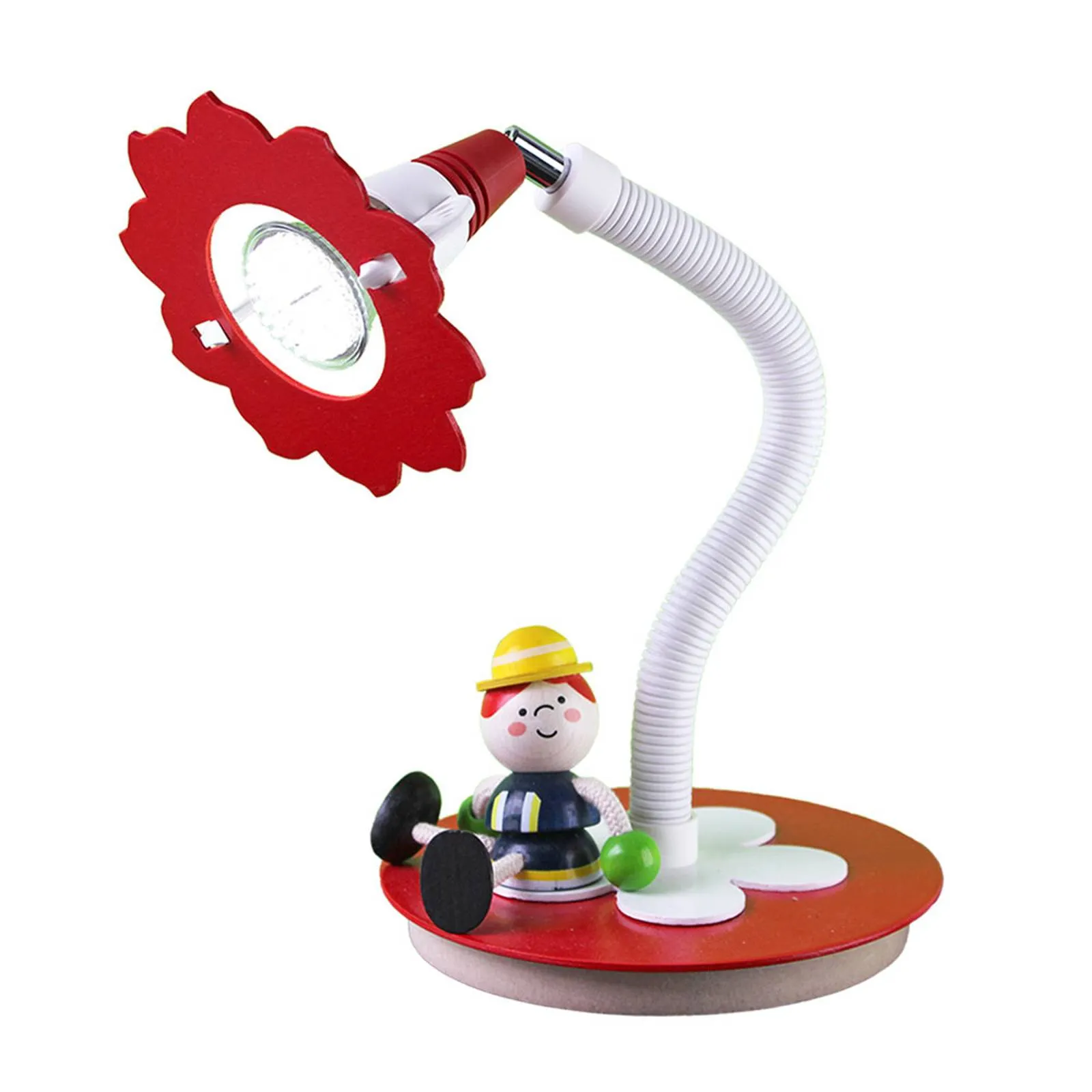 Fireman Fred LED table lamp, red and white