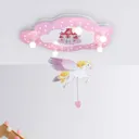 Castle children's ceiling light with a unicorn