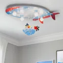 Airship ceiling light with Joe blue, red and white