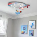 Airship ceiling light with Joe blue, red and white