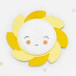 Sun Starlight Smile LED wall light, yellow