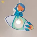 Little Astronauts Rocket pendant light