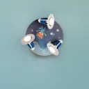 Space Mission ceiling light, circle, blue