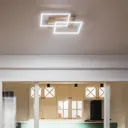 Panama S LED ceiling light, black oak