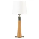 HerzBlut Conico table lamp white natural oak 44 cm