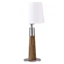 HerzBlut Conico table lamp white natural oak 44 cm