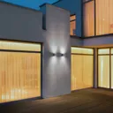 Helestra Kibo - LED outdoor wall light, graphite