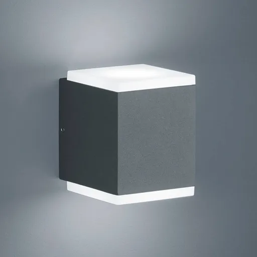 Helestra Kibo - LED outdoor wall light, graphite