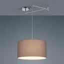 Helestra Certo pendant lamp cylinder 1-bulb, white