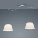 Helestra Certo hanging lamp 2-bulb, anthracite