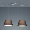 Helestra Certo hanging lamp 2-bulb, anthracite