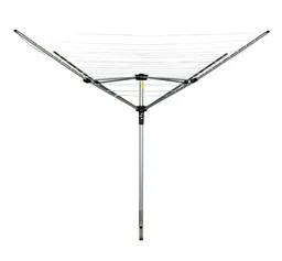 Vileda 4 Arm Black silver effect Rotary airer, 50m
