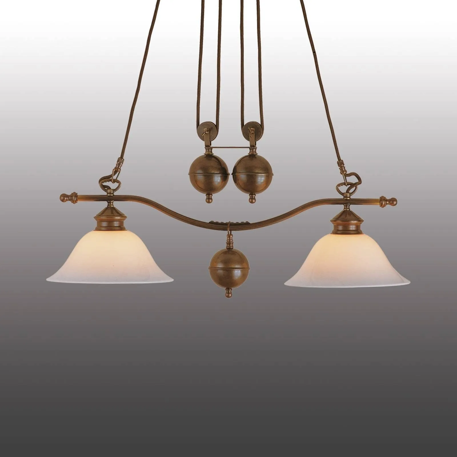 Year 1900 two-bulb pendant light