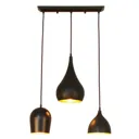 Menzel Solo hanging light, 3-bulb, long