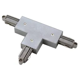 SLV T-connector 1-circuit HV track left silver