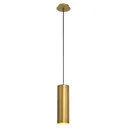 Golden Enola pendant light with narrow shape