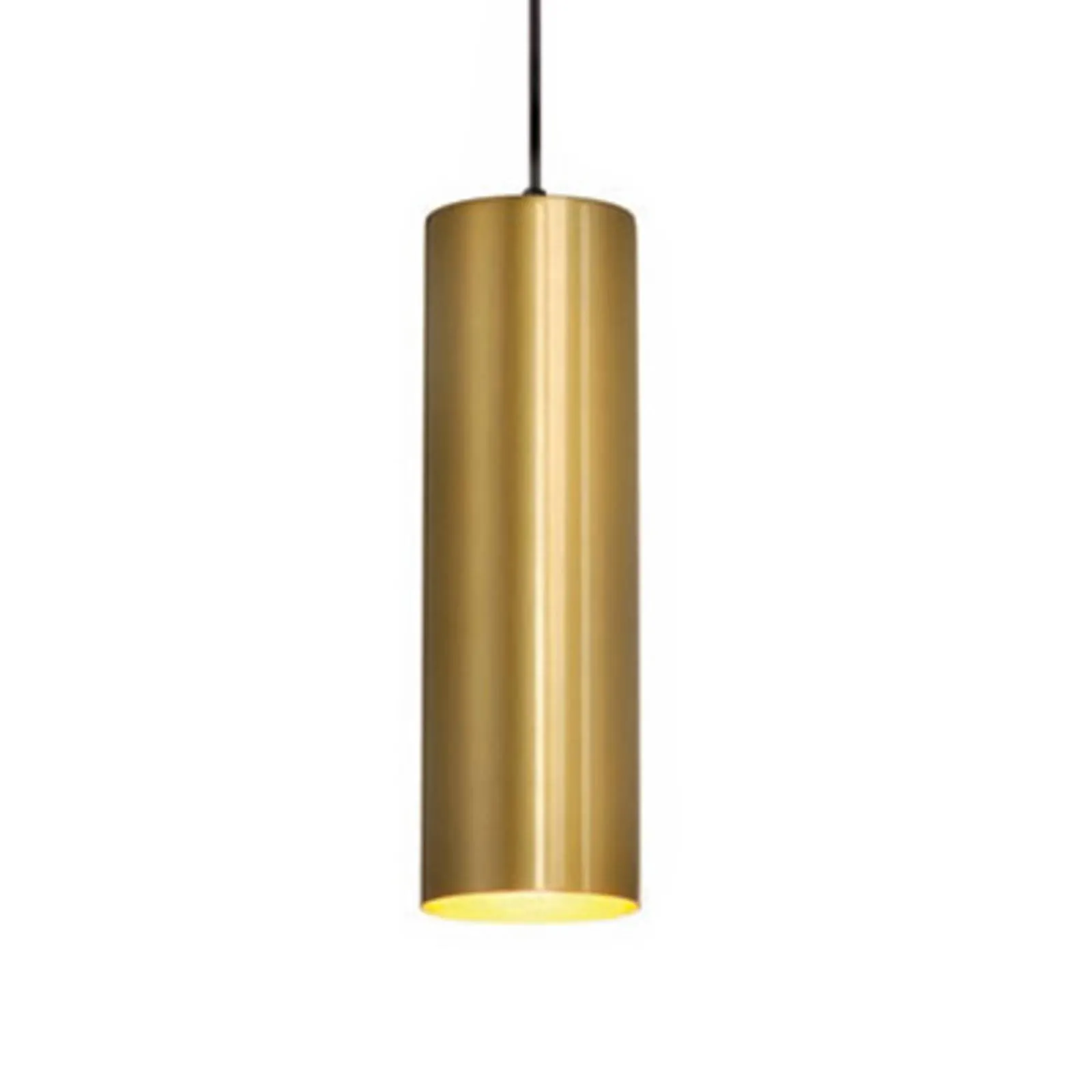 Golden Enola pendant light with narrow shape