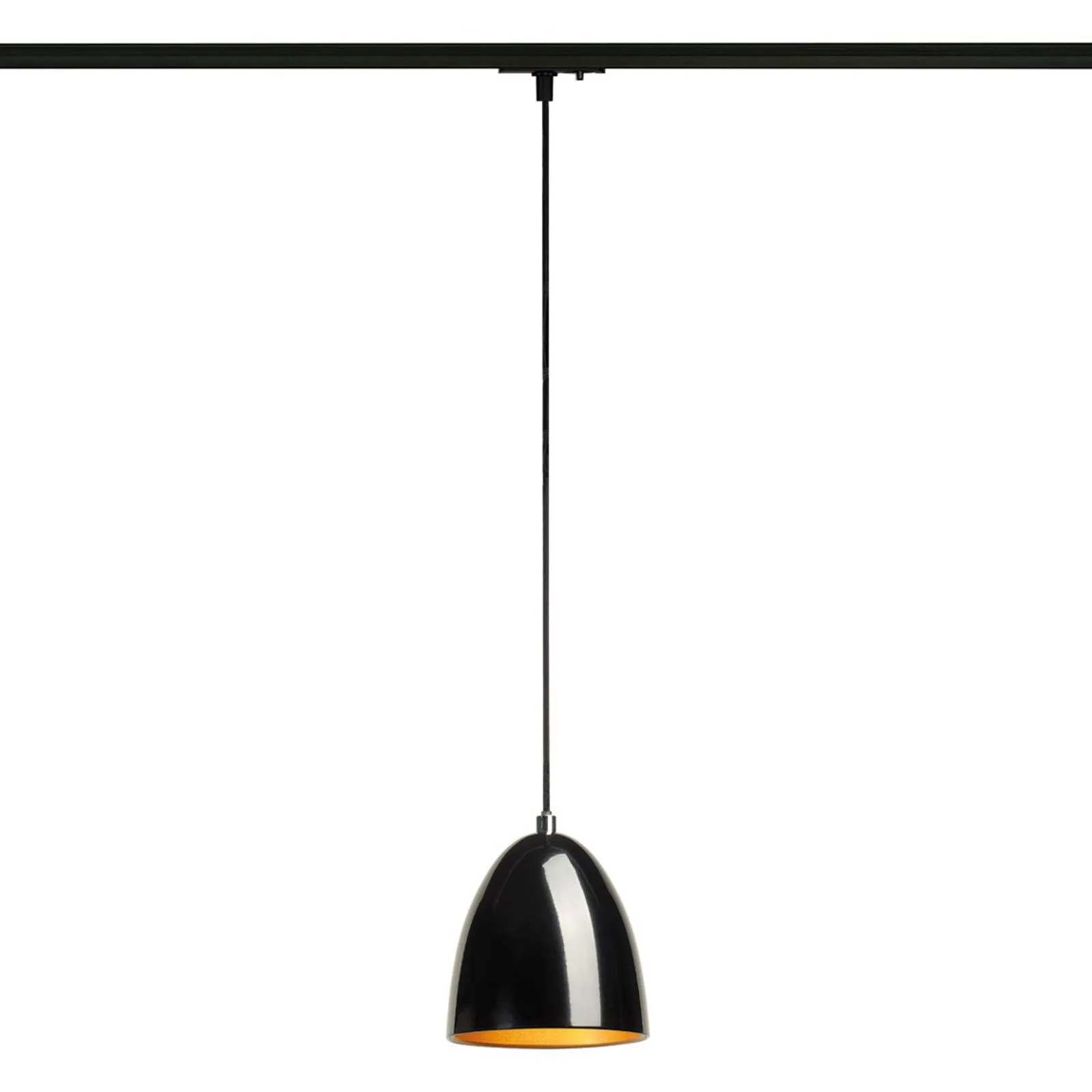 Black-gold Para Cone hanging lamp 1-circuit tracks