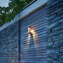 Striking Slots Wall LED outdoor wall light, rust