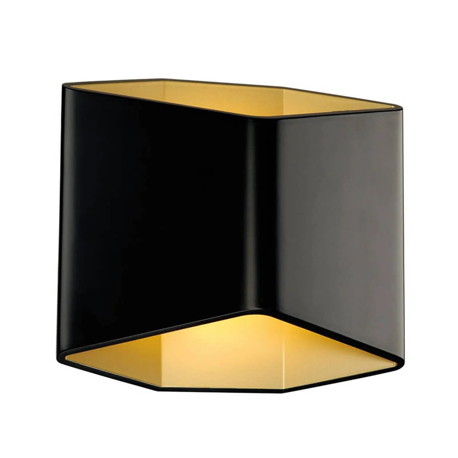 SLV Cariso LED wall light black/brass 16.4 cm