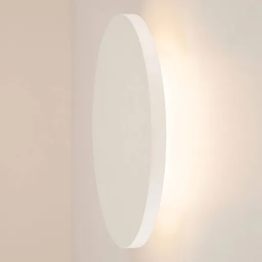 SLV Plastra LED wall light made of plaster, round