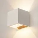 SLV Solid Cube Concrete wall light, black