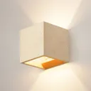 SLV Solid Cube Concrete wall light, black