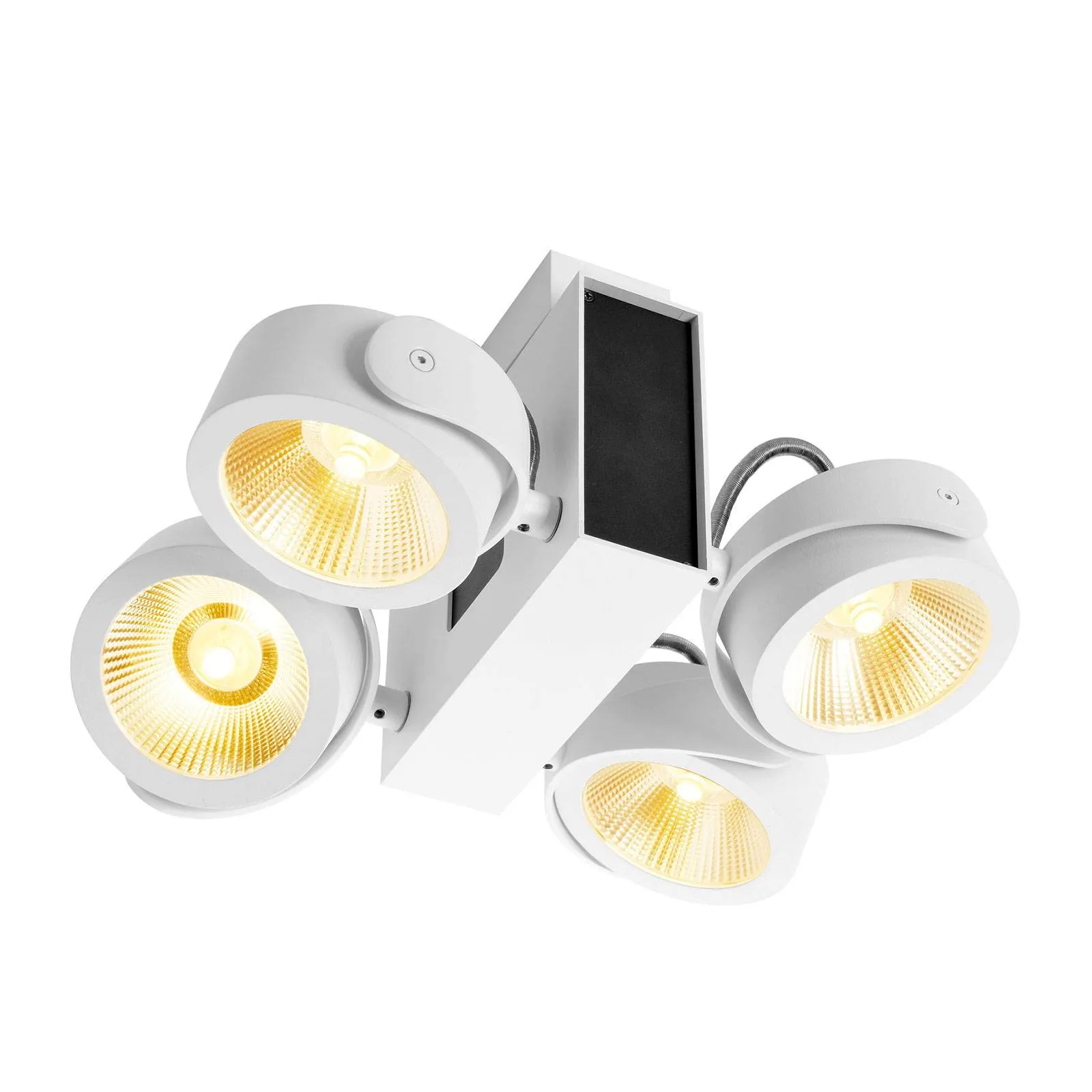 SLV Tec Kalu LED downlight 4-bulb, 24° black/white