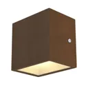 SLV Sitra Cube LED outdoor wall lamp, white