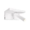 SLV Fido LED wall light 2 USB ports, dimmable