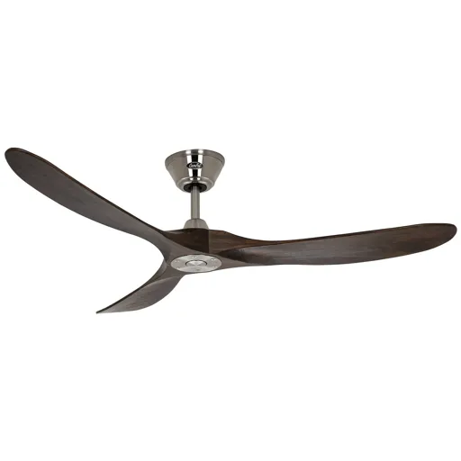 Eco Genuino ceiling fan 152 cm chrome/walnut