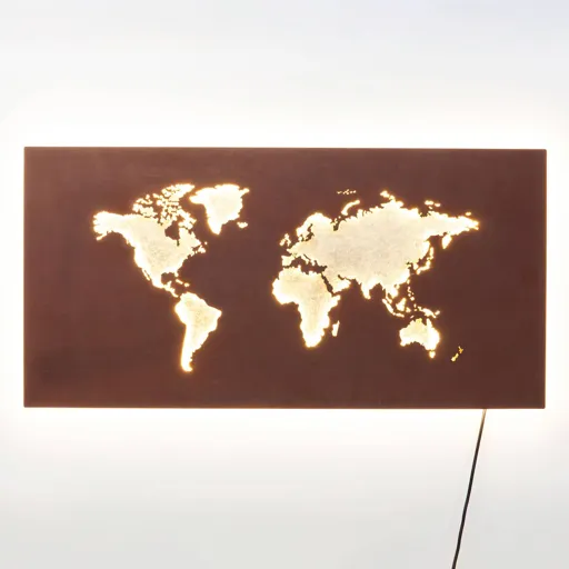 KARE Map LED wall light with cable and plug