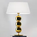 Oval table lamp Sofia with golden base