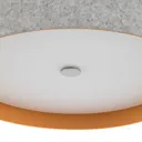 Orange-grey felt ceiling light Lara with LED