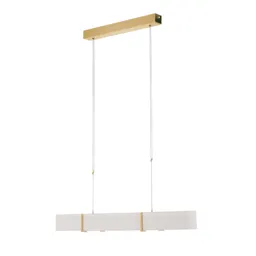 B+M LEUCHTEN Stripe hanging lamp, brass white
