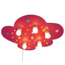 Little Cloud ceiling light with a floral pattern