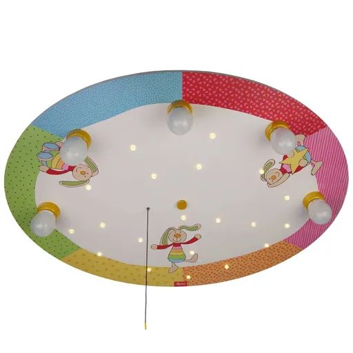 Rainbow Rabbit - round ceiling light with LEDs