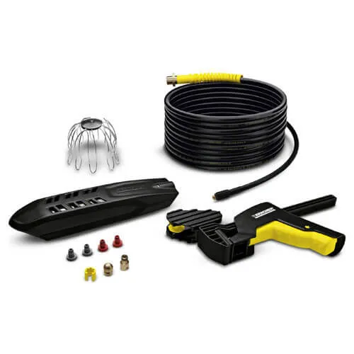 Karcher Gutter and Pipe / Drain Cleaning Accessory Kit for K Pressure Washers - 20m