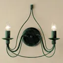 Wall light FILO, two-bulb, antique green