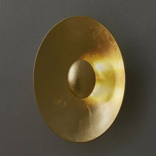 Gold leaf wall light Aura Sol