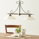 Country house style hanging light Dana, 2-bulb