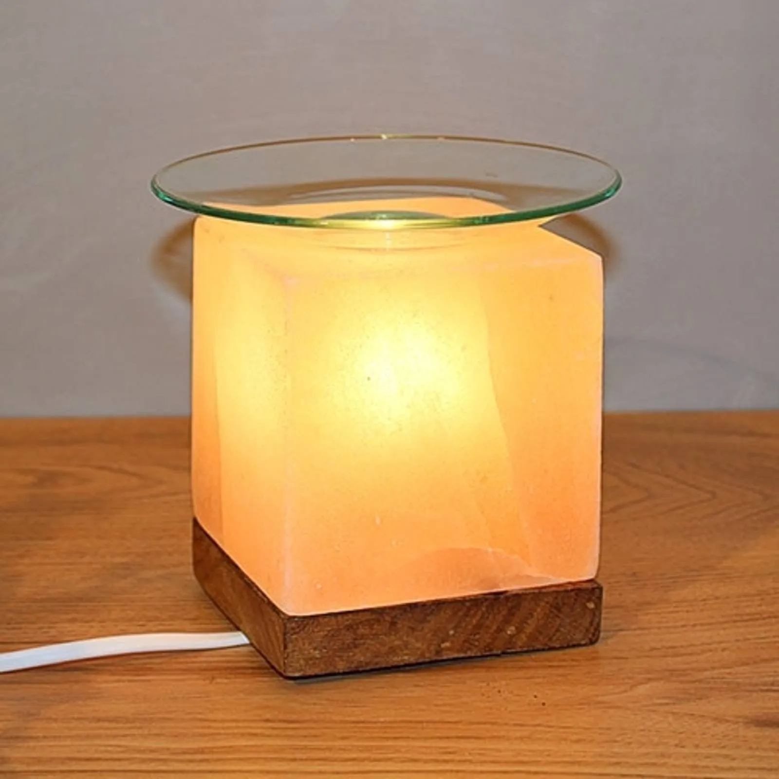 CUBE aroma salt lamp for atmospheric lighting