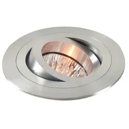 Pivotable aluminium recessed light, matt aluminium