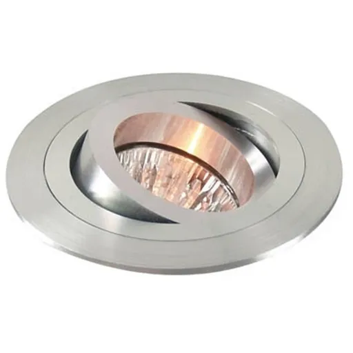 Pivotable aluminium recessed light, matt aluminium