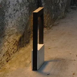 Chertan LED pillar light, concrete element, 45 cm