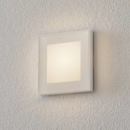 BEGA Accenta wall lamp angular ring white 160 lm
