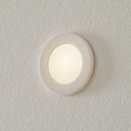 BEGA Accenta wall lamp round frame white 160lm