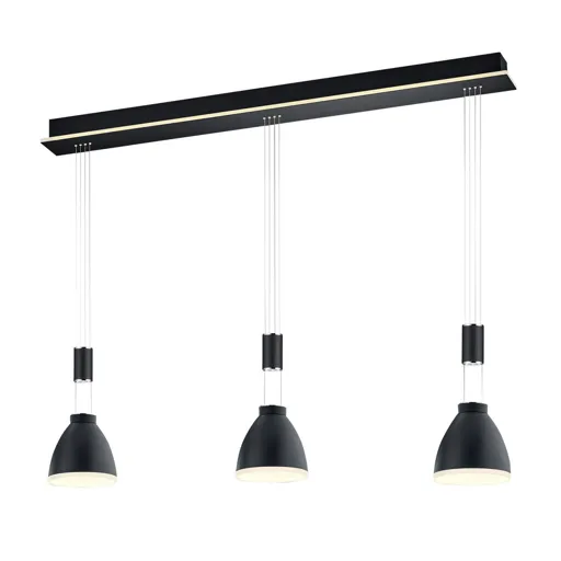 B-Leuchten Leni LED hanging lamp 3-bulb, black